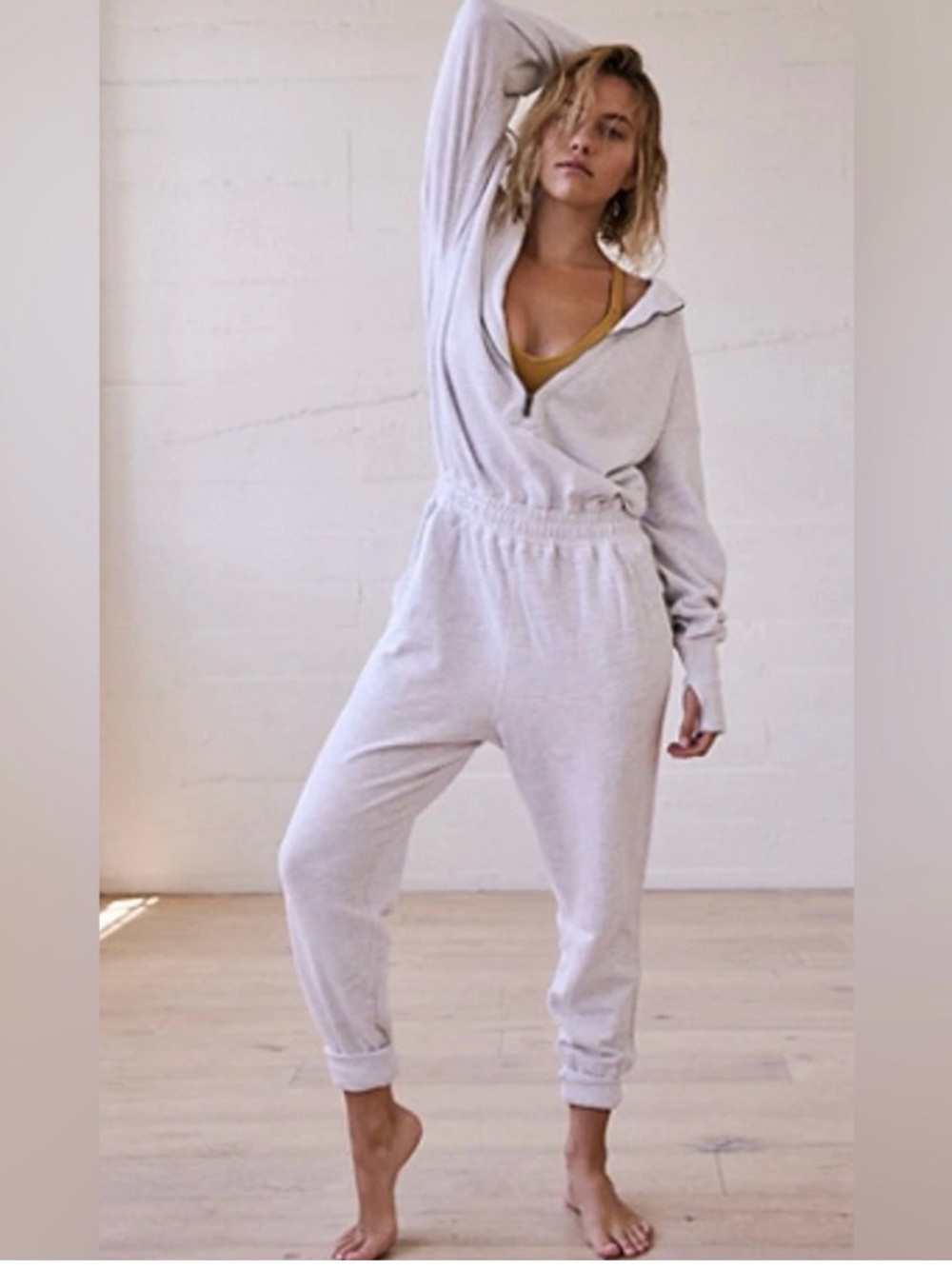 Free people movement grey jumpsuit romper